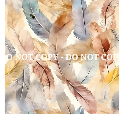 BOHO FEATHERS PATTERN VINYL - MULTIPLE VARIATIONS