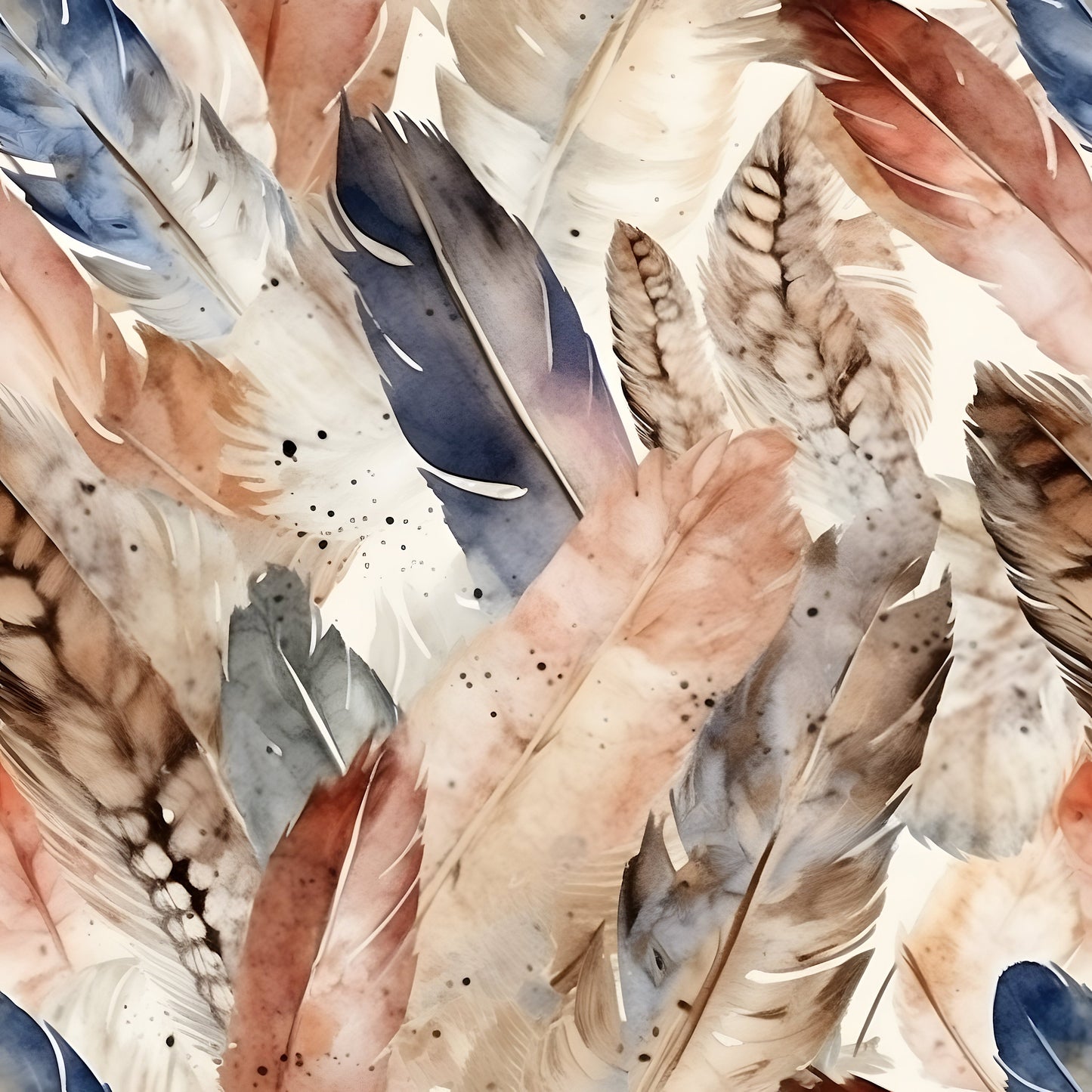 BOHO FEATHERS PATTERN VINYL - MULTIPLE VARIATIONS