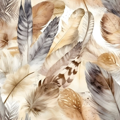 BOHO FEATHERS PATTERN VINYL - MULTIPLE VARIATIONS