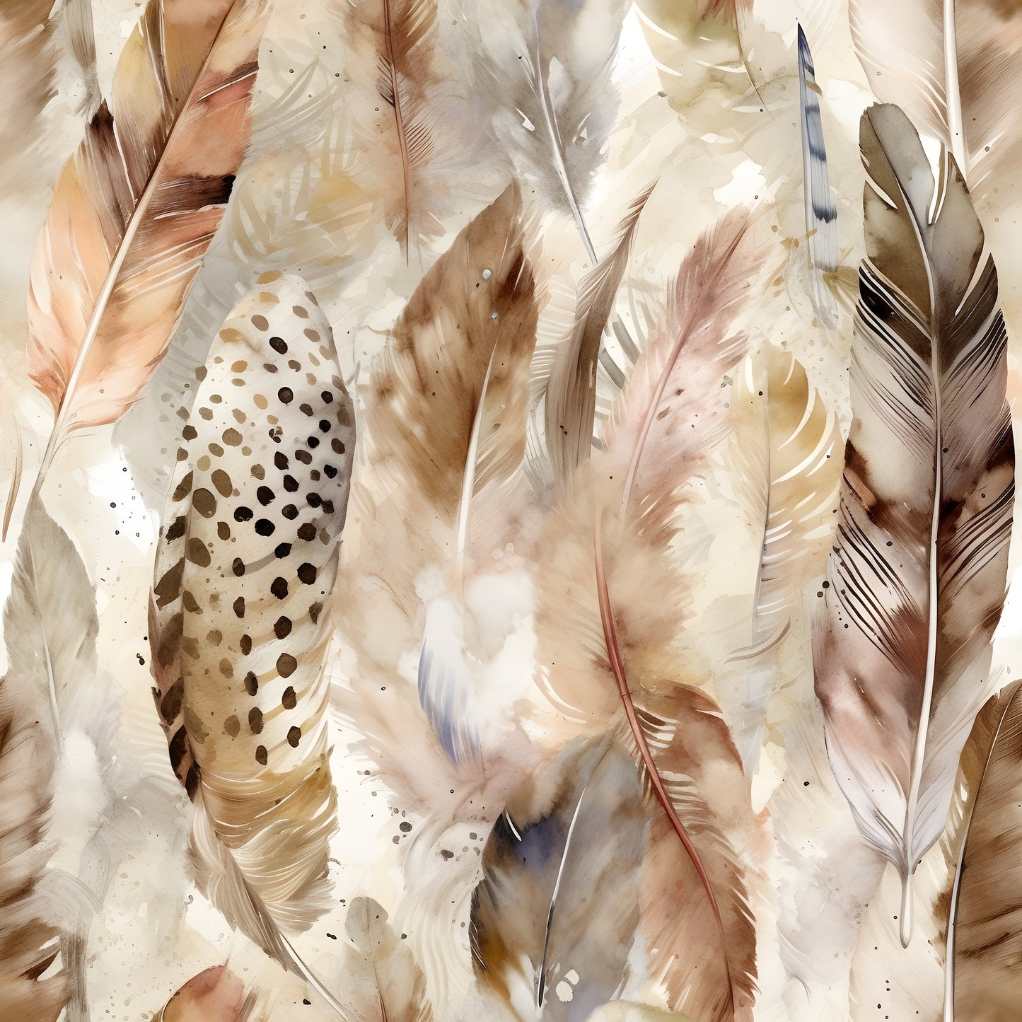 BOHO FEATHERS PATTERN VINYL - MULTIPLE VARIATIONS