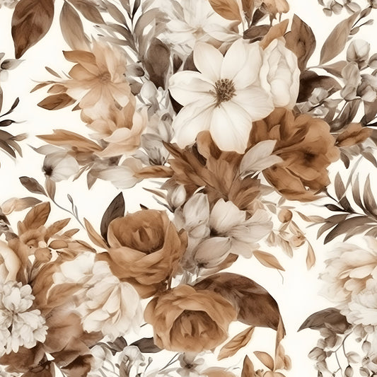 WATERCOLOR EARTH TONE FLORAL VINYL - MULTIPLE VARIATIONS