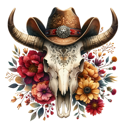 BOHO BULL SKULL - Decals