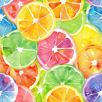 SLICES OF CITRUS PATTERN VINYL - MULTIPLE VARIATIONS