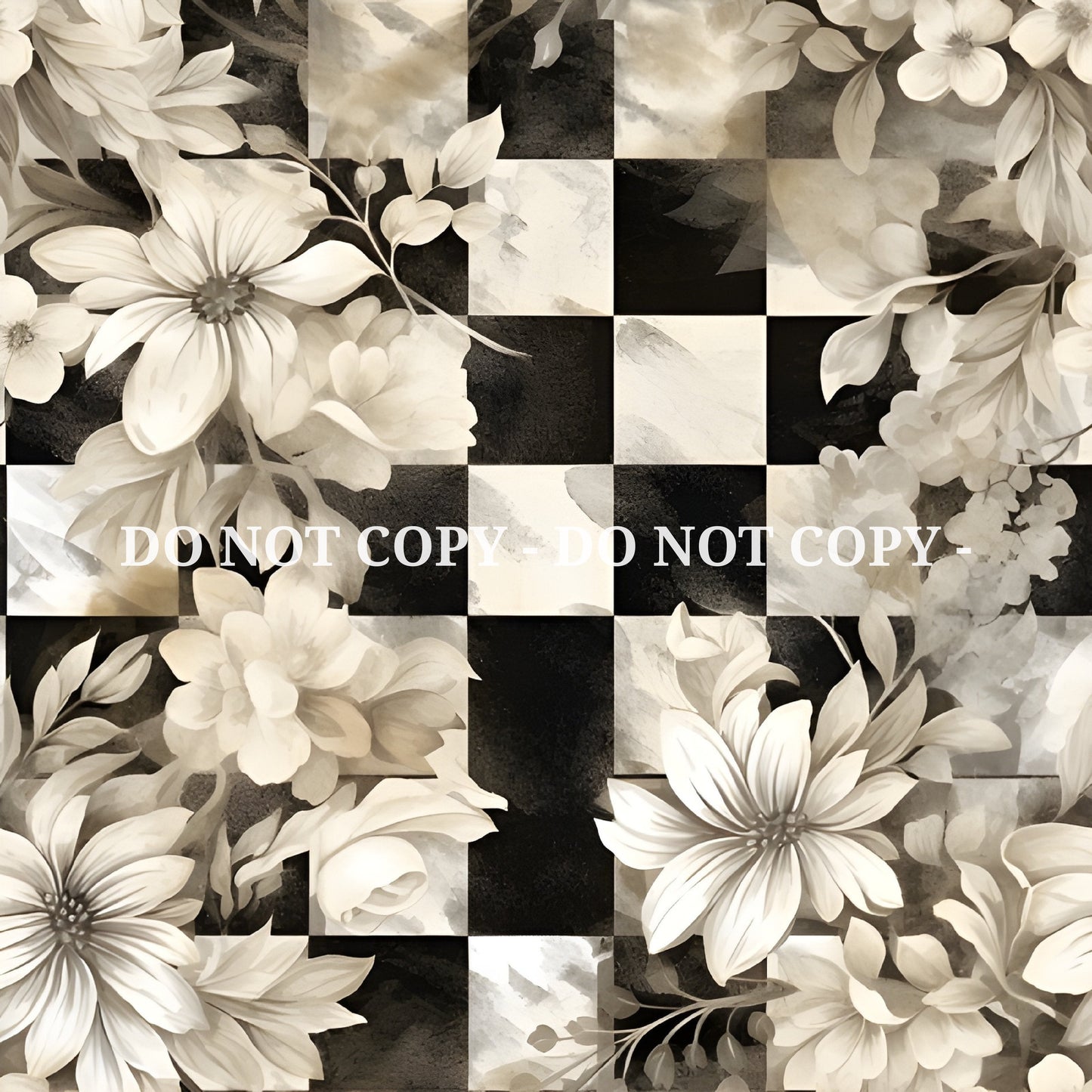 FLORAL BUFFALO CHECKER PATTERN VINYL - MULTIPLE VARIATIONS