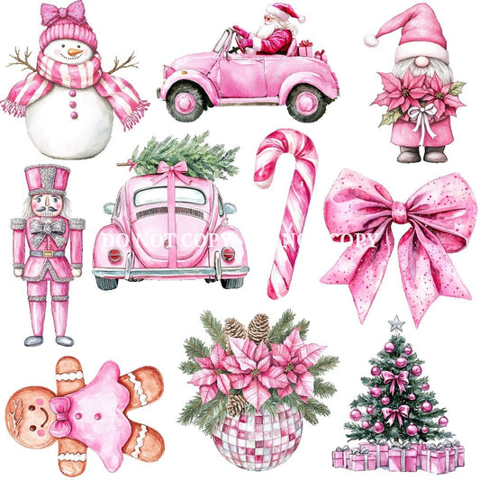 CHRISTMAS PINK GLAM  - FLAIR SHEET