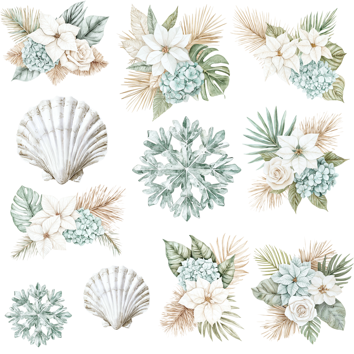 COASTAL HOLIDAYS FLORAL - FLAIR SHEET