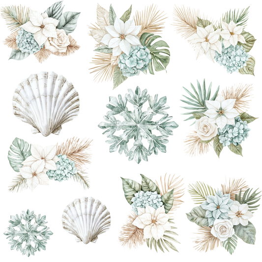 COASTAL HOLIDAYS FLORAL - FLAIR SHEET