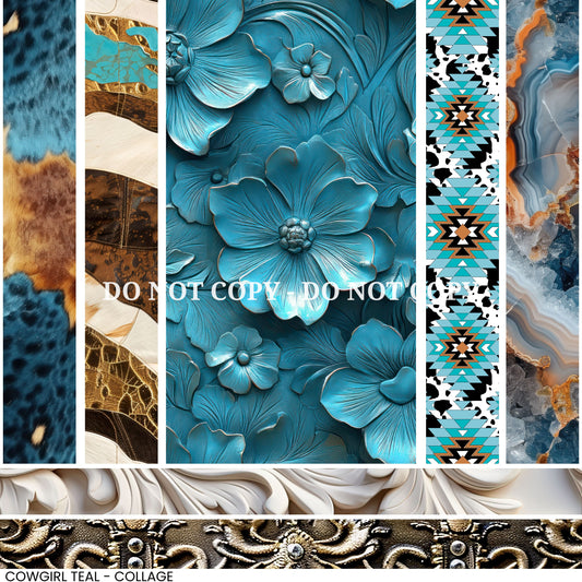 COWGIRL TEAL - COLLAGE VINYL