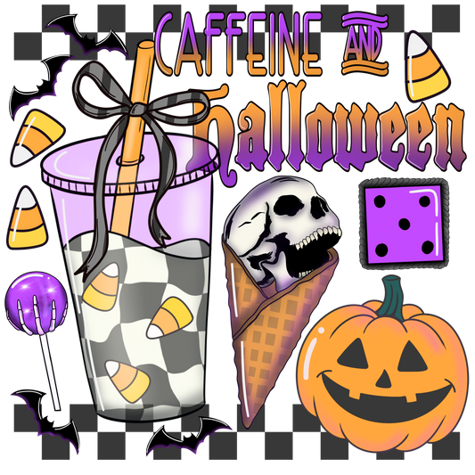 CAFFEINE AND HALLOWEEN - DECAL