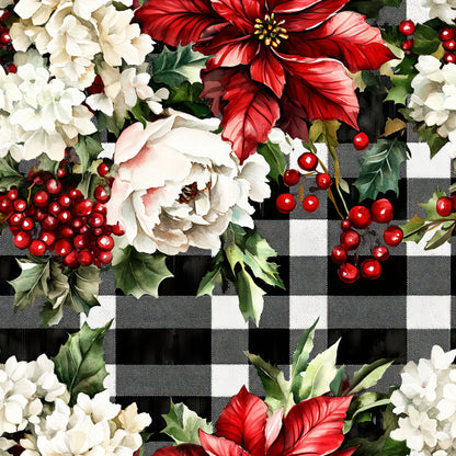 CHRISTMAS BLOOMING PLAID -  MULTIPLE VARIATIONS