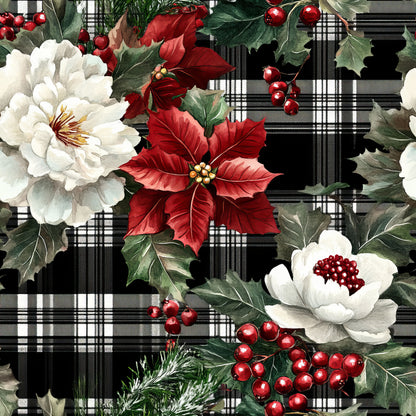CHRISTMAS BLOOMING PLAID -  MULTIPLE VARIATIONS