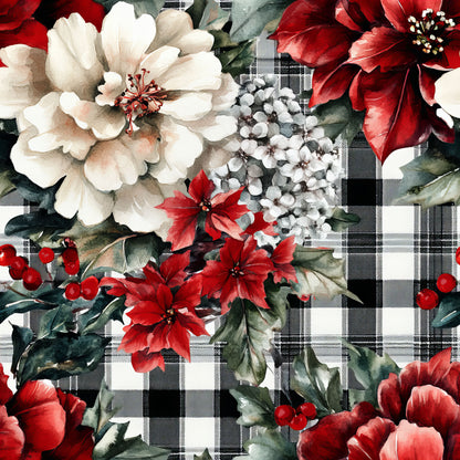 CHRISTMAS BLOOMING PLAID -  MULTIPLE VARIATIONS