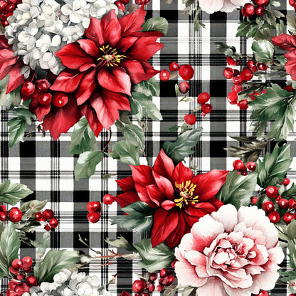 CHRISTMAS BLOOMING PLAID -  MULTIPLE VARIATIONS