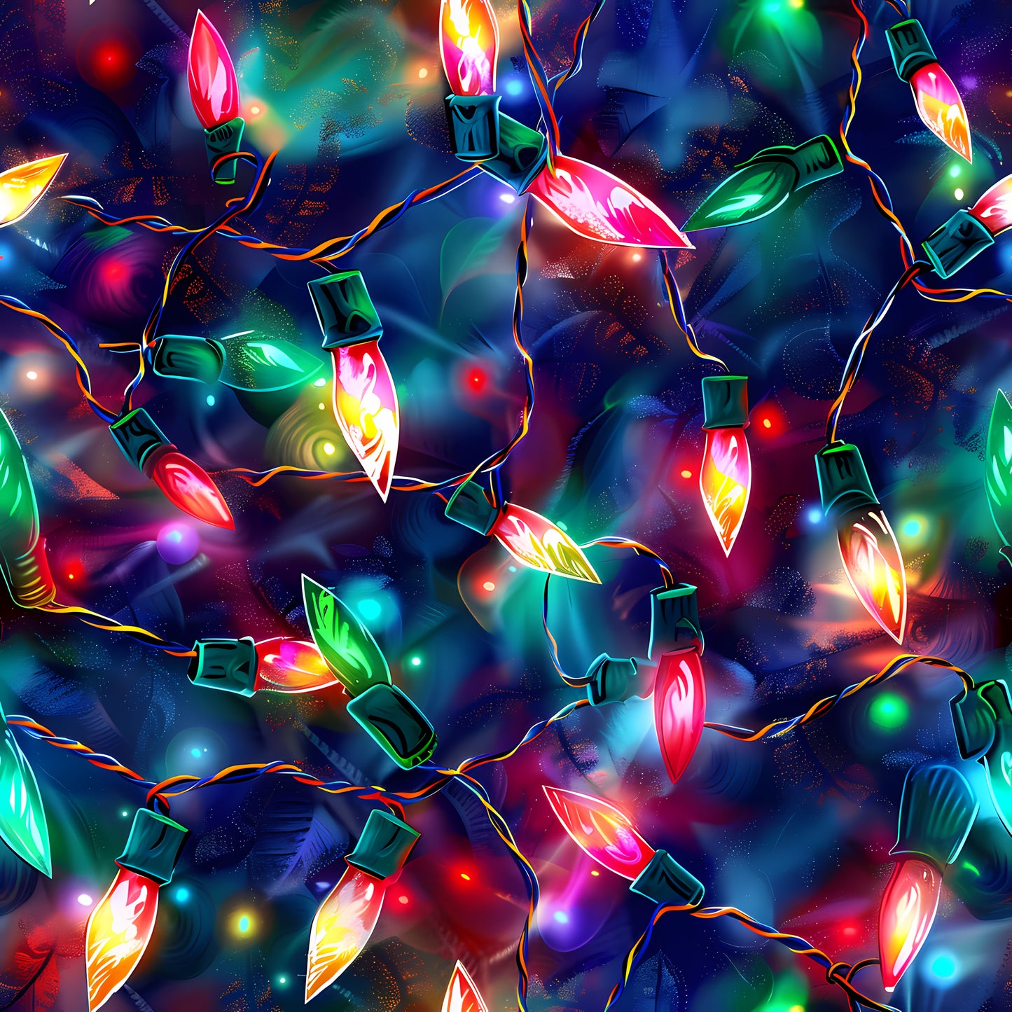 CHRISTMAS LIGHTS BRIGHT - PATTERN VINYL