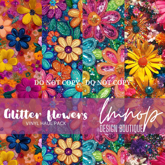 GLITTER FLOWERS VINYL HAUL PACK