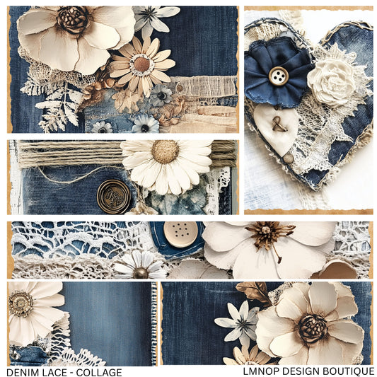 DENIM LACE - COLLAGE VINYL