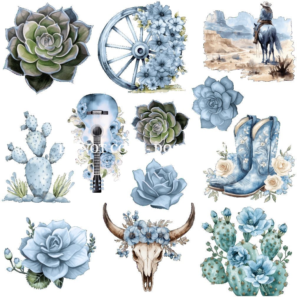 DUSTY BLUE DESERT - FLAIR SHEET