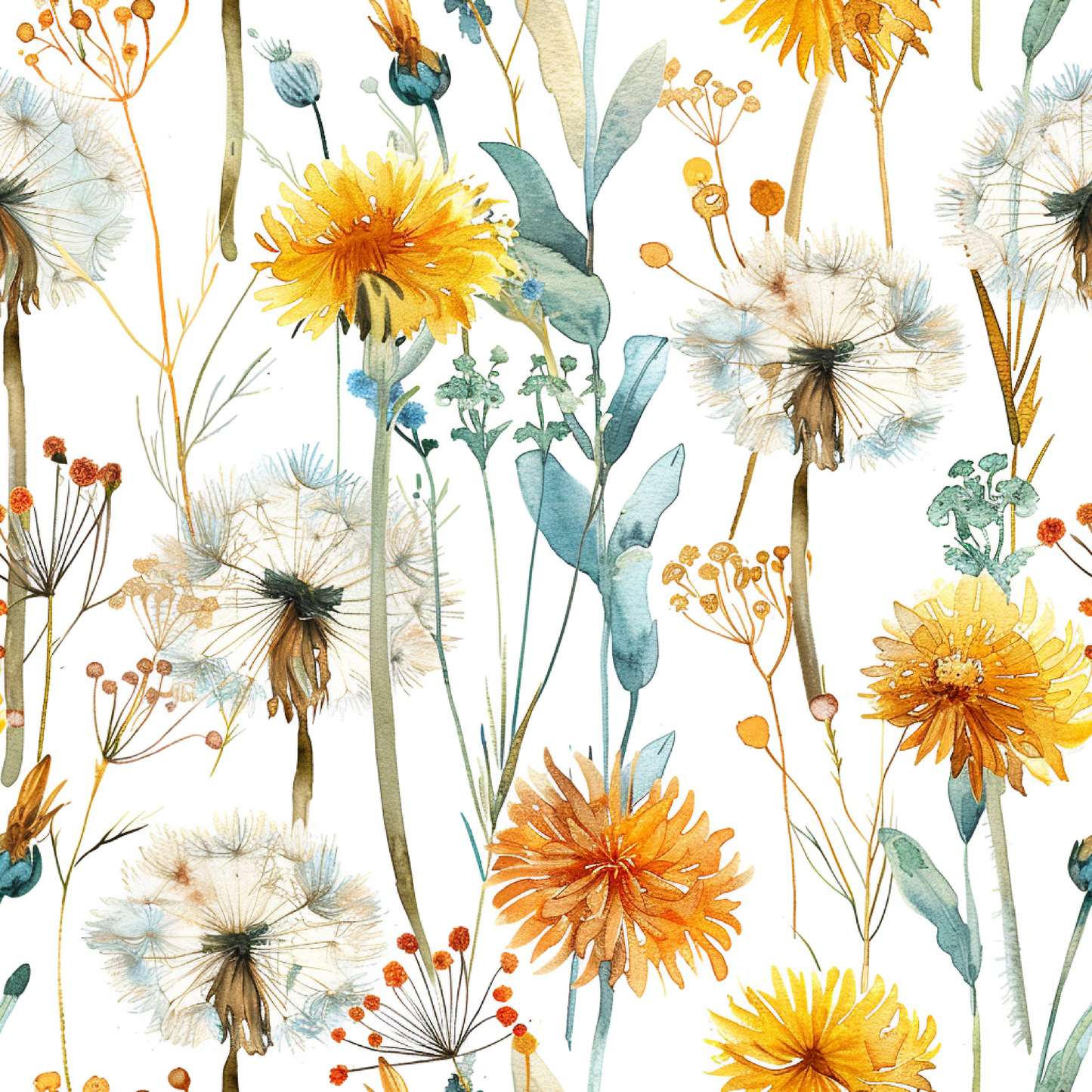 DANDELION PATTERN VINYL - MULTIPLE VARIATIONS