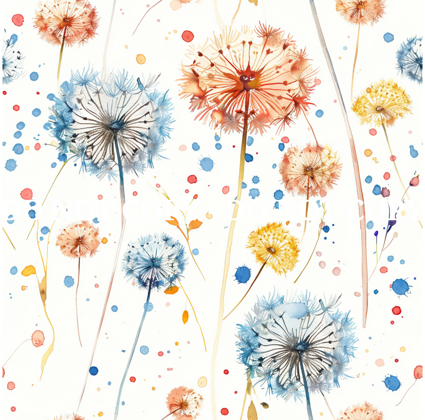 DANDELION PATTERN VINYL - MULTIPLE VARIATIONS