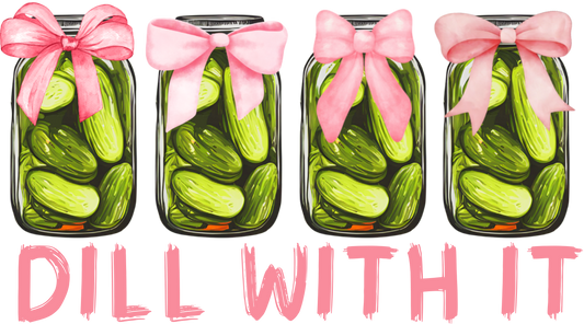 DILL WITH IT PINK BOWS - DECAL