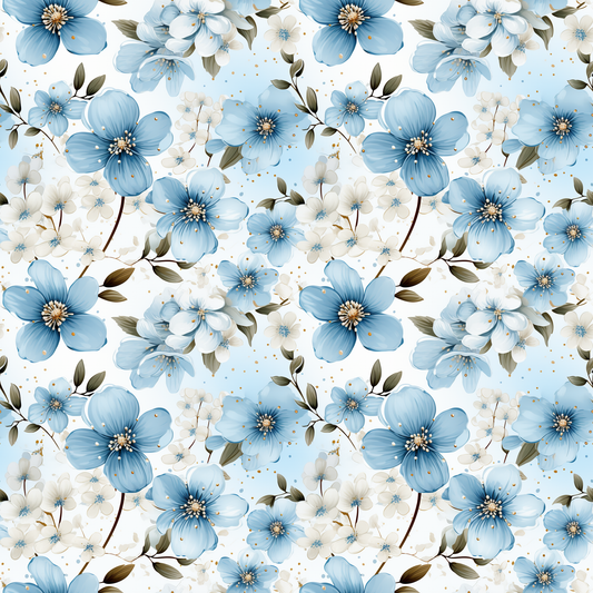 DUSTY BLUE FLOWERS 6