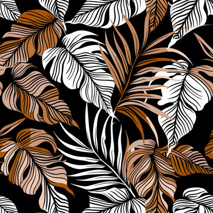 EARTH TONED TROPICAL LEAVES - MULTIPLE VARIATIONS