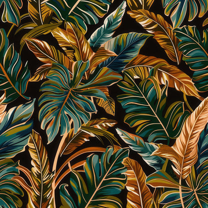 EARTH TONED TROPICAL LEAVES - MULTIPLE VARIATIONS