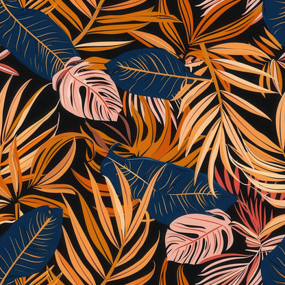 EARTH TONED TROPICAL LEAVES - MULTIPLE VARIATIONS