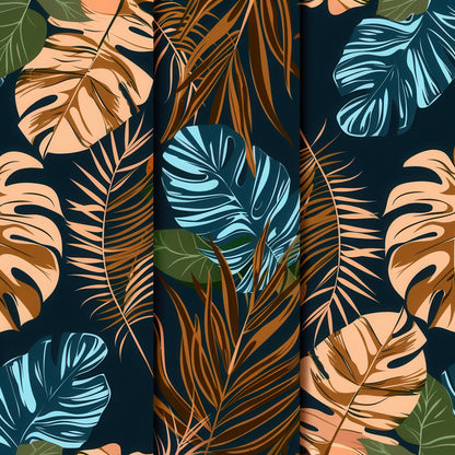 EARTH TONED TROPICAL LEAVES - MULTIPLE VARIATIONS