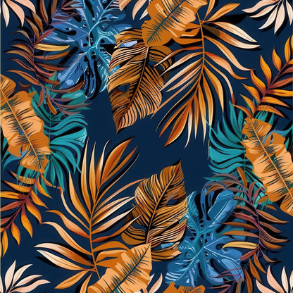 EARTH TONED TROPICAL LEAVES - MULTIPLE VARIATIONS