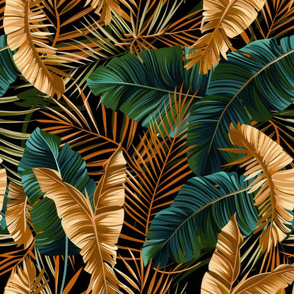 EARTH TONED TROPICAL LEAVES - MULTIPLE VARIATIONS