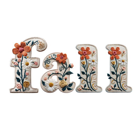 FALL EMBROIDERY - DECAL - MULTIPLE VARIATIONS