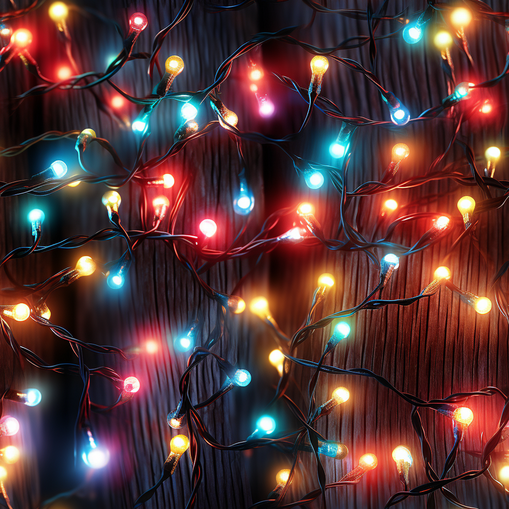 CHRISTMAS LIGHTS PATTERN VINYL - MULTIPLE VARIATIONS