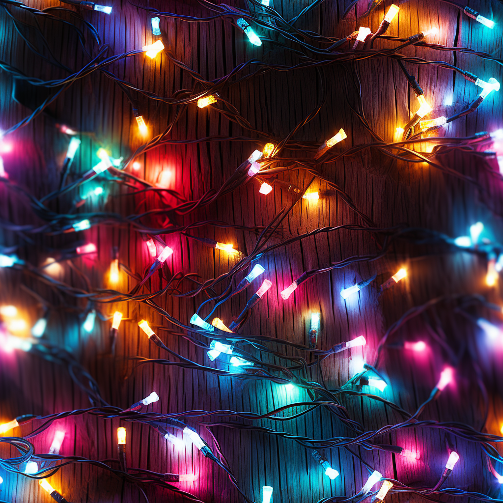 CHRISTMAS LIGHTS PATTERN VINYL - MULTIPLE VARIATIONS