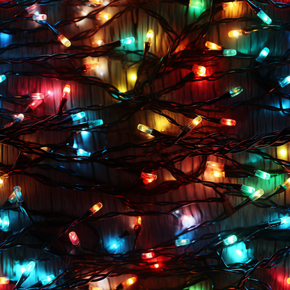 CHRISTMAS LIGHTS PATTERN VINYL - MULTIPLE VARIATIONS