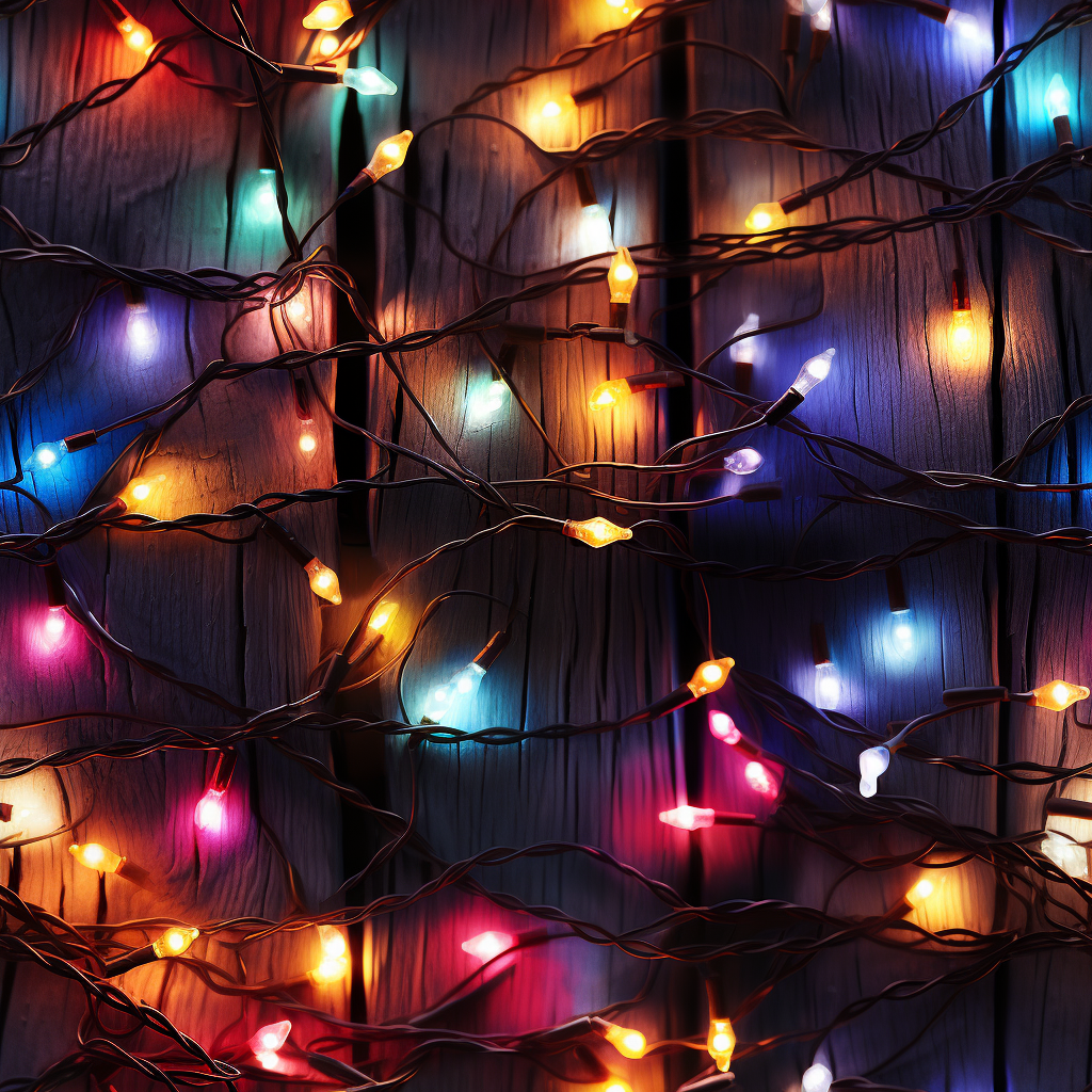 CHRISTMAS LIGHTS PATTERN VINYL - MULTIPLE VARIATIONS