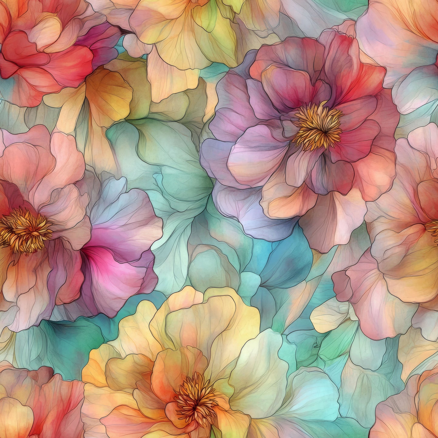 FALL FLORAL INK -  MULTIPLE VARIATIONS