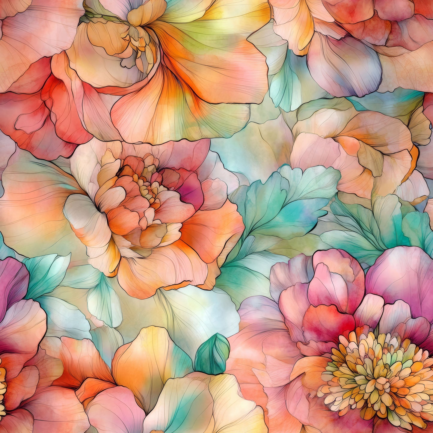 FALL FLORAL INK -  MULTIPLE VARIATIONS