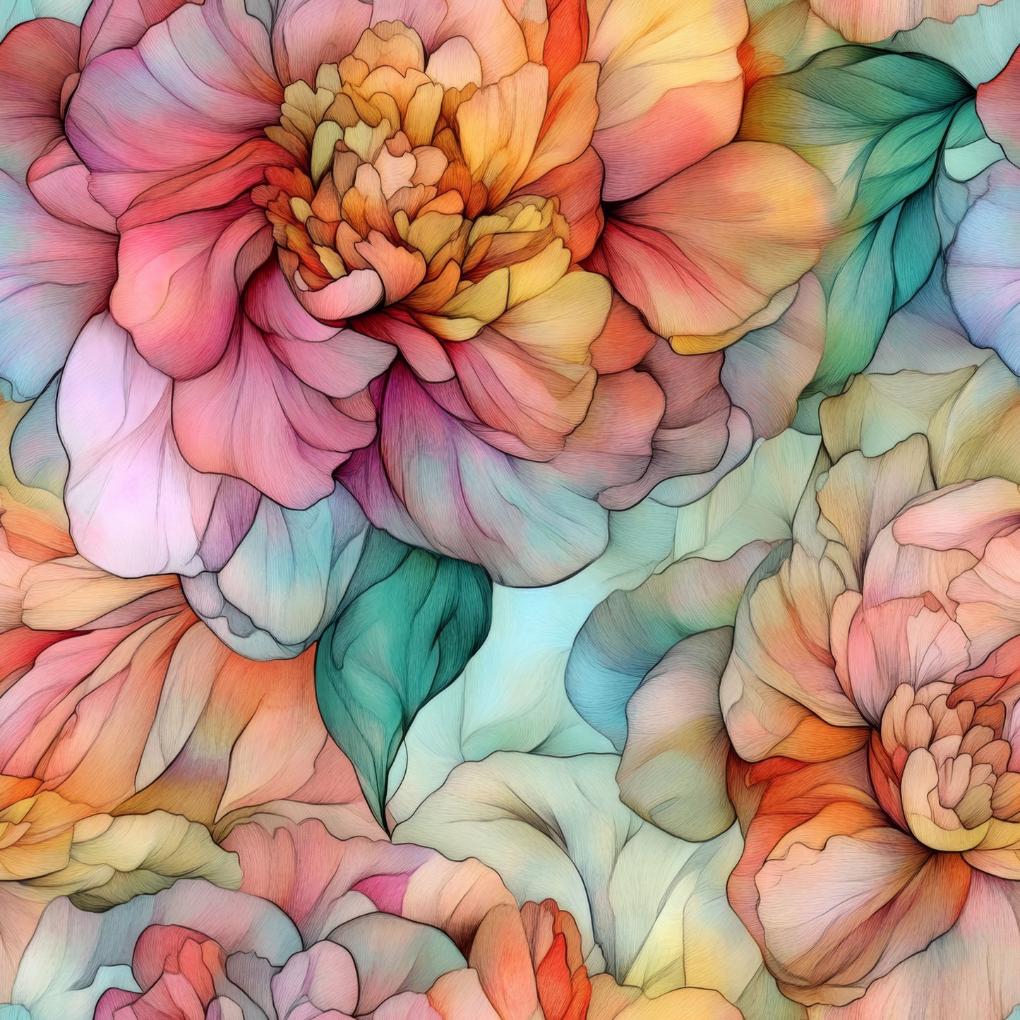 FALL FLORAL INK -  MULTIPLE VARIATIONS