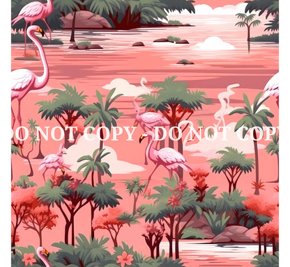 FLAMINGO BREEZE PATTERN VINYL - MULTIPLE VARIATIONS