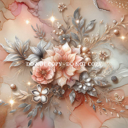 HOLOGRAPHIC FLORAL ALCOHOL INK - MULTIPLE VARIATIONS