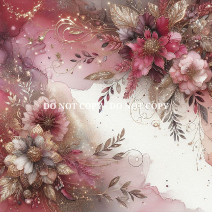 HOLOGRAPHIC FLORAL ALCOHOL INK - MULTIPLE VARIATIONS