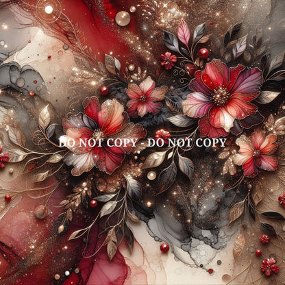 HOLOGRAPHIC FLORAL ALCOHOL INK - MULTIPLE VARIATIONS