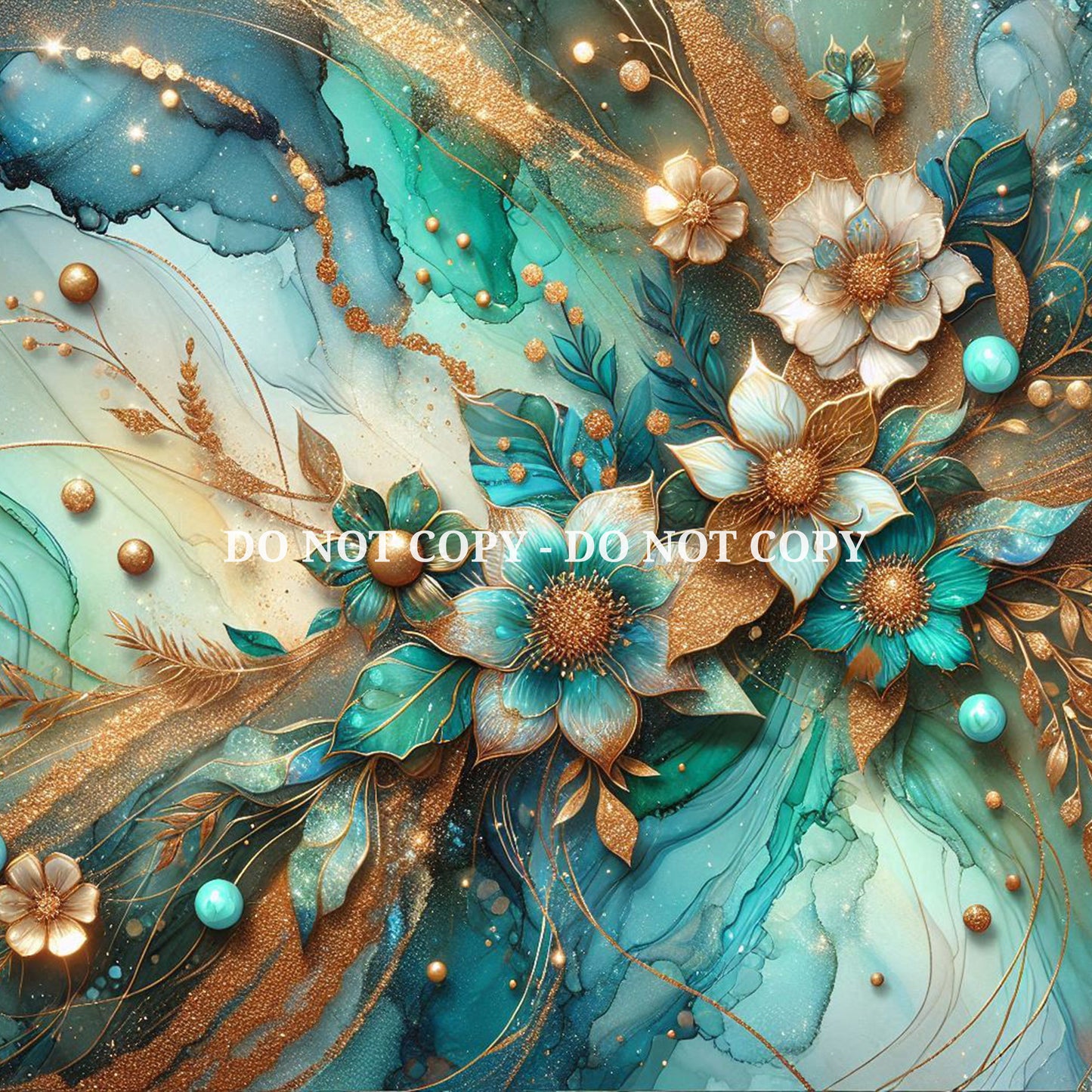 HOLOGRAPHIC FLORAL ALCOHOL INK - MULTIPLE VARIATIONS