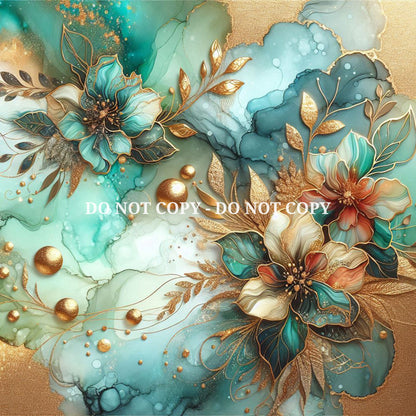HOLOGRAPHIC FLORAL ALCOHOL INK - MULTIPLE VARIATIONS