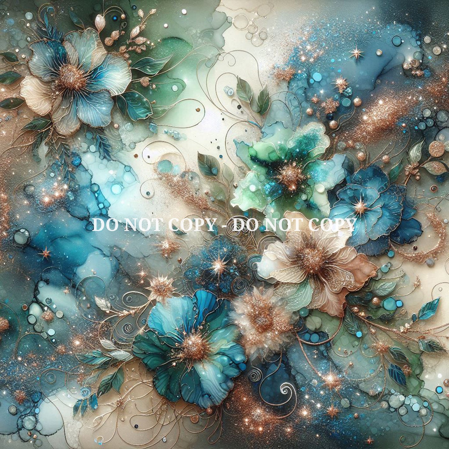 HOLOGRAPHIC FLORAL ALCOHOL INK - MULTIPLE VARIATIONS