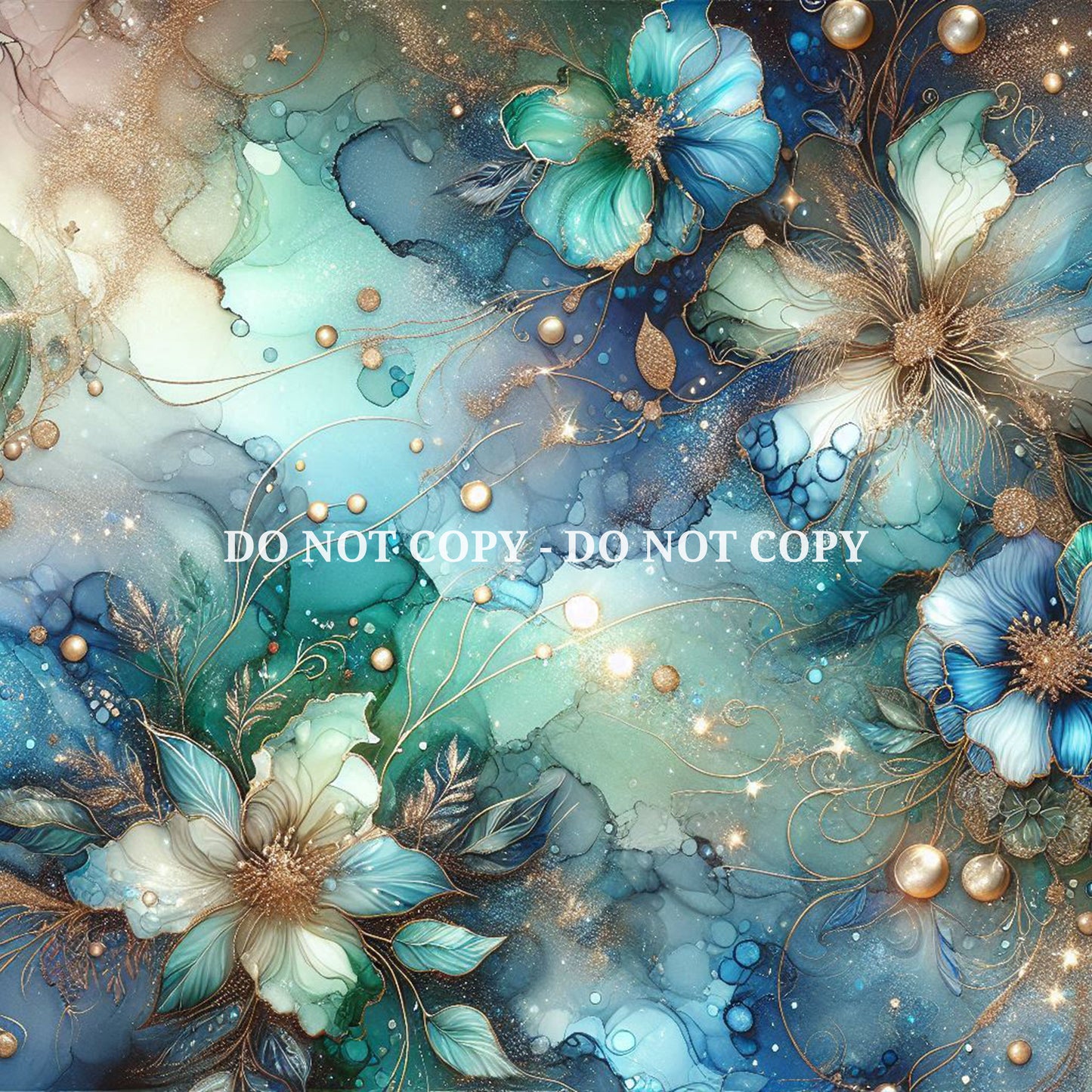 HOLOGRAPHIC FLORAL ALCOHOL INK - MULTIPLE VARIATIONS