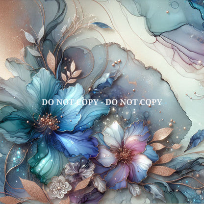 HOLOGRAPHIC FLORAL ALCOHOL INK - MULTIPLE VARIATIONS