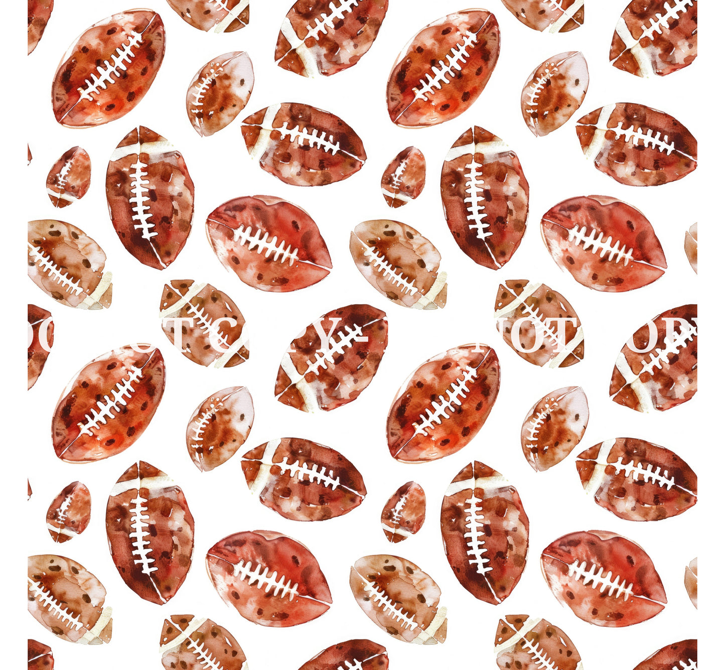 WATERCOLOR FOOTBALLS PATTERN VINYL - MULTIPLE VARIATIONS