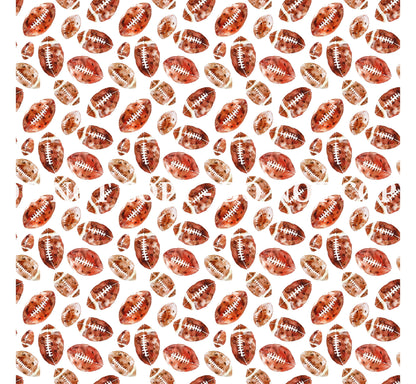 WATERCOLOR FOOTBALLS PATTERN VINYL - MULTIPLE VARIATIONS